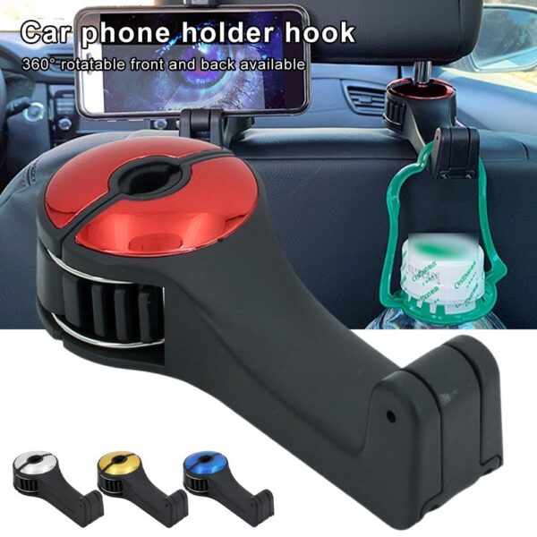 Car Headrest Hook & Phone Holder