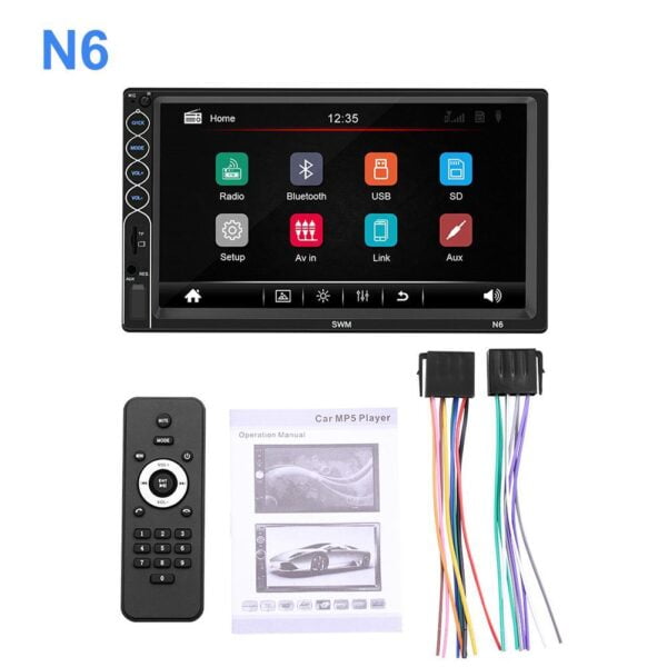 7-Inch Car Radio with Bluetooth & USB